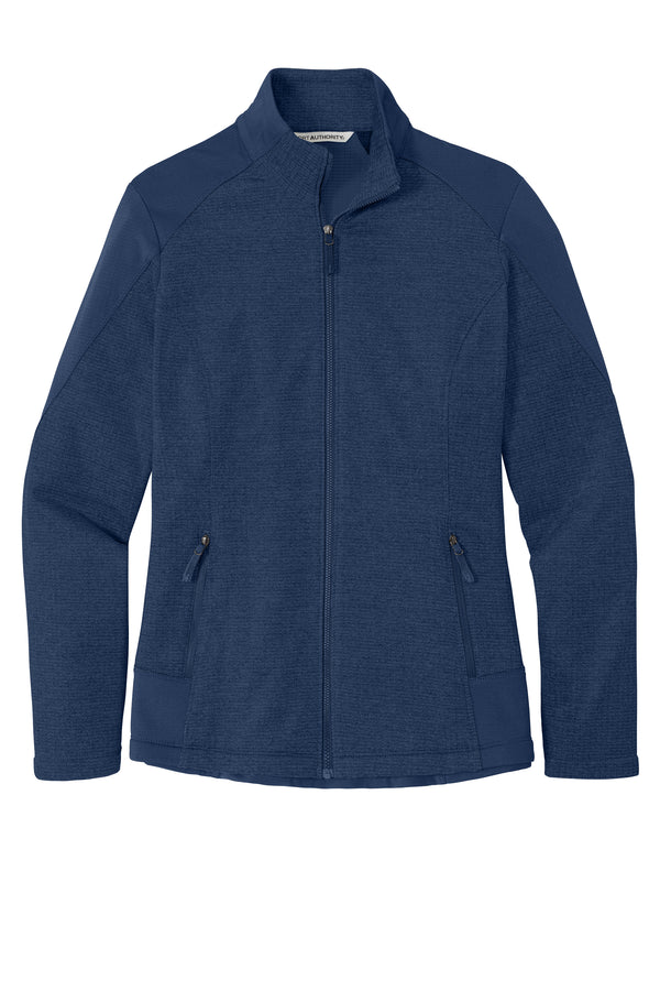 Port Authority Ladies Grid Fleece Jacket - Chic & Warm Outerwear